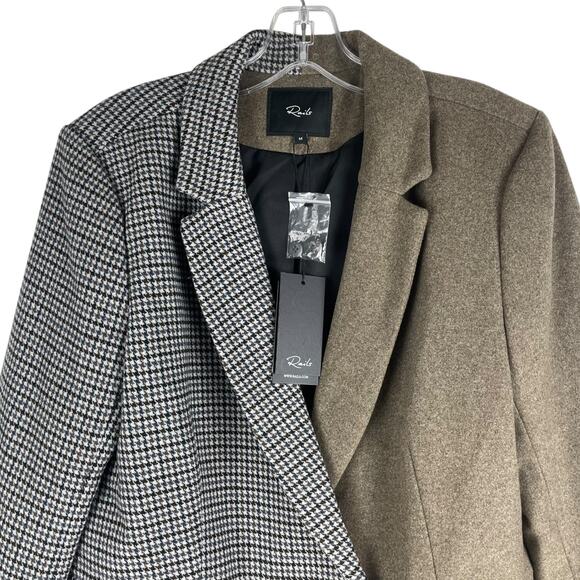 Rails Cody Double Breasted Blazer Mixed Mini Check Pattern Size M - Picture 5 of 12
